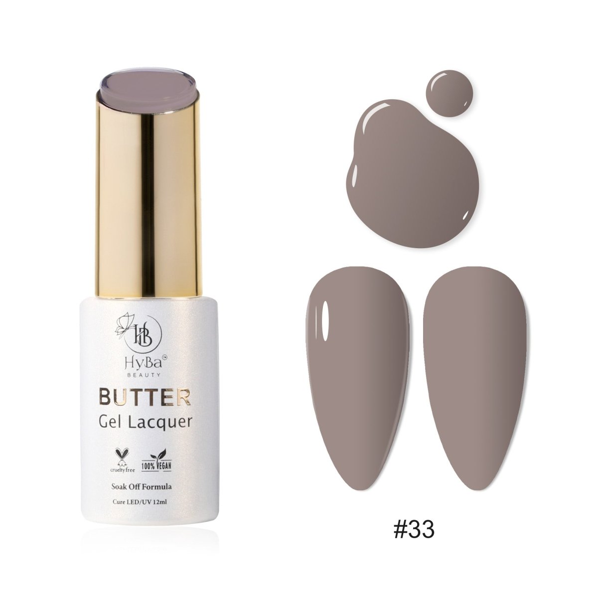 BUTTER Gel Polish SERIES Collection 4 (Colors #031-#040) - Free Top & Base